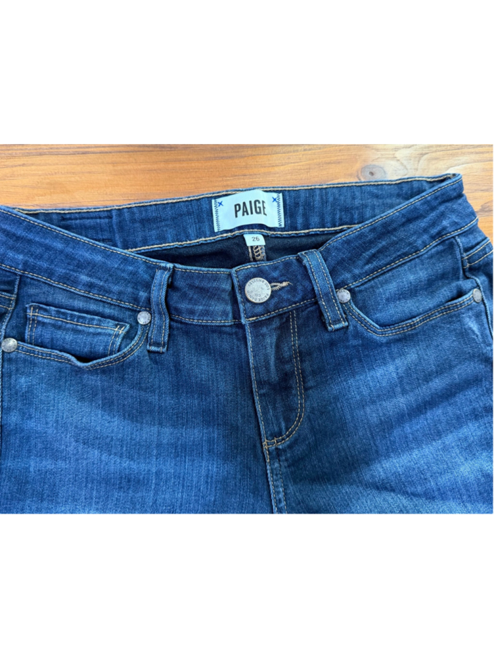 PAIGE Verdugo Ankle Skinny Jeans Size 26 Dark Wash Stretch Denim - Picture 3 of 11